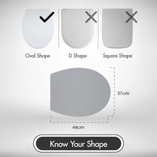 Grey Premium Thermoplastic Toilet Seat