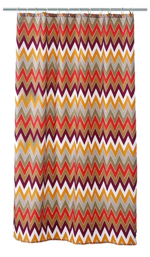 Fall Zig Zag Shower Curtain