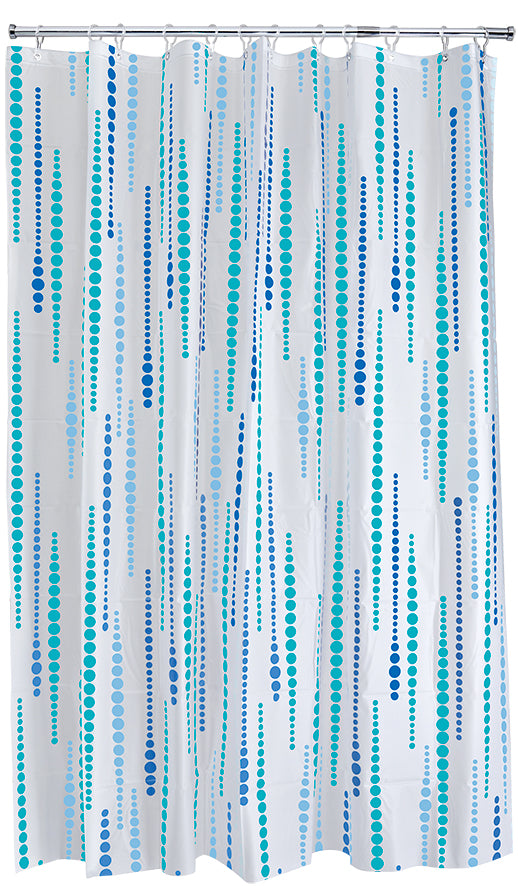 Teal Beads Shower Curtain