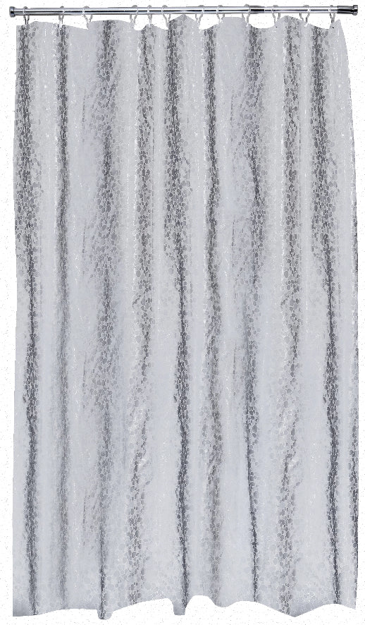 Bubbles Grey Shower Curtain